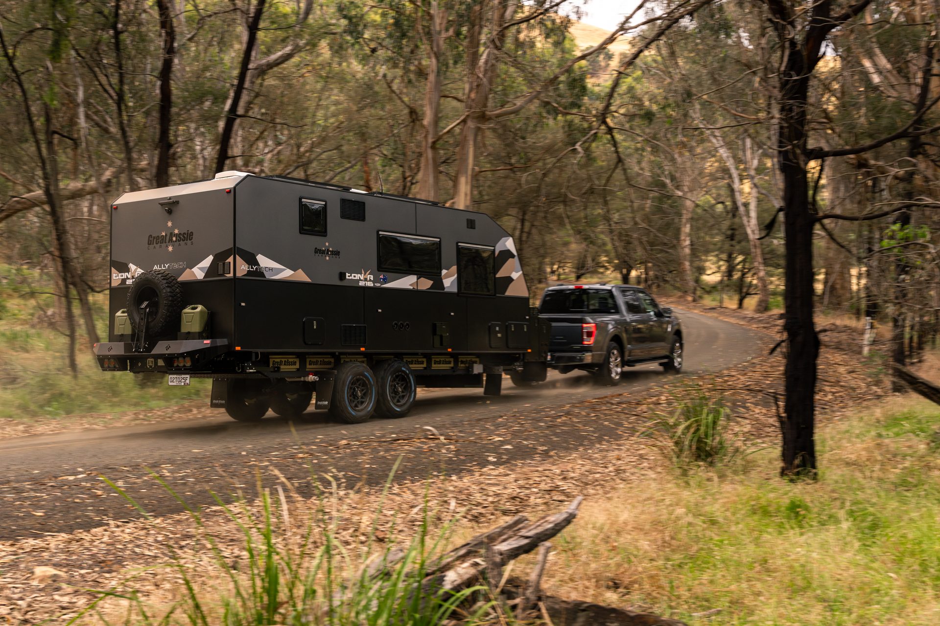 Caravan on the open road